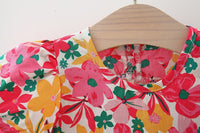 Load image into Gallery viewer, Baby Girls Flower Bow Print Dresses Wholesale 220330669
