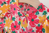 Load image into Gallery viewer, Baby Girls Flower Bow Print Dresses Wholesale 220330669
