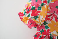 Load image into Gallery viewer, Baby Girls Flower Bow Print Dresses Wholesale 220330669
