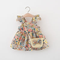 Load image into Gallery viewer, Baby Girls Flower Print Dresses Wholesale 220330676
