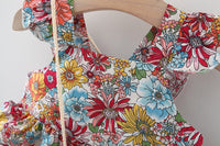 Load image into Gallery viewer, Baby Girls Flower Print Dresses Wholesale 220330676
