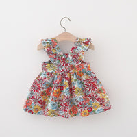 Load image into Gallery viewer, Baby Girls Flower Print Dresses Wholesale 220330676

