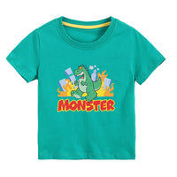 Load image into Gallery viewer, Baby Kid Big Kid Boys Letters Dinosaur Print T-Shirts Wholesale 016811946

