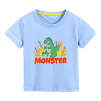 Load image into Gallery viewer, Baby Kid Big Kid Boys Letters Dinosaur Print T-Shirts Wholesale 016811946
