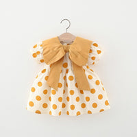 Load image into Gallery viewer, Baby Girls Polka dots Bow Print Dresses Wholesale 220330691
