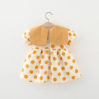 Load image into Gallery viewer, Baby Girls Polka dots Bow Print Dresses Wholesale 220330691
