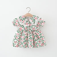 Load image into Gallery viewer, Baby Girls Flower Lace Print Dresses Wholesale 220330696
