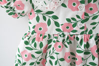 Load image into Gallery viewer, Baby Girls Flower Lace Print Dresses Wholesale 220330696
