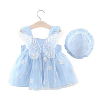 Load image into Gallery viewer, Baby Girls Butterfly Wings Embroidered Dresses Wholesale 220330698
