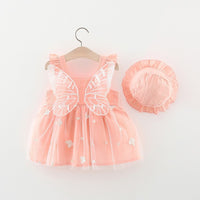 Load image into Gallery viewer, Baby Girls Butterfly Wings Embroidered Dresses Wholesale 220330698
