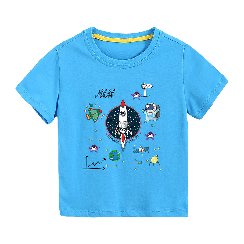 Baby Kid Boys Star Galaxy Print T-Shirts Wholesale 411211965