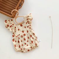 Load image into Gallery viewer, Baby Girls Fruit Print Rompers Wholesale 220330718
