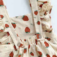 Load image into Gallery viewer, Baby Girls Fruit Print Rompers Wholesale 220330718
