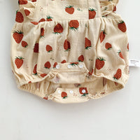 Load image into Gallery viewer, Baby Girls Fruit Print Rompers Wholesale 220330718
