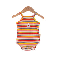 Load image into Gallery viewer, Baby Unisex Striped Flower Muslin&amp;Ribbed Rompers Wholesale 220330721
