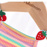 Load image into Gallery viewer, Baby Unisex Striped Flower Muslin&amp;Ribbed Rompers Wholesale 220330721
