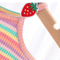 Load image into Gallery viewer, Baby Unisex Striped Flower Muslin&amp;Ribbed Rompers Wholesale 220330721
