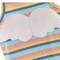 Load image into Gallery viewer, Baby Unisex Striped Flower Muslin&amp;Ribbed Rompers Wholesale 220330721
