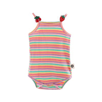 Load image into Gallery viewer, Baby Unisex Striped Flower Muslin&amp;Ribbed Rompers Wholesale 220330721

