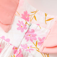 Load image into Gallery viewer, Baby Kid Girls Flower Polka dots Wings Print Dresses And Hats Wholesale 22033090
