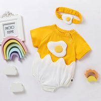 Load image into Gallery viewer, Baby Girls Color-blocking Cartoon Rompers Wholesale 22033095
