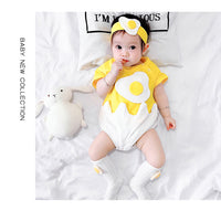 Load image into Gallery viewer, Baby Girls Color-blocking Cartoon Rompers Wholesale 22033095
