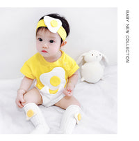 Load image into Gallery viewer, Baby Girls Color-blocking Cartoon Rompers Wholesale 22033095
