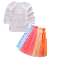 Load image into Gallery viewer, 2 Pieces Set Baby Kid Girls Birthday Letters Tops And Ribbon Skirts Wholesale 22040205
