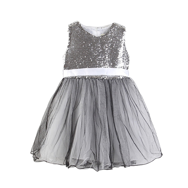 Baby Kid Girls Solid Color Ribbon Dresses Wholesale 22040208