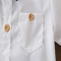 Load image into Gallery viewer, 2 Pieces Set Baby Boys Bow Rompers And Solid Color Pants Wholesale 220402106
