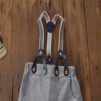 Load image into Gallery viewer, 2 Pieces Set Baby Boys Bow Rompers And Solid Color Pants Wholesale 220402106
