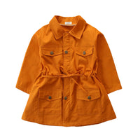 Load image into Gallery viewer, Baby Kid Girls Solid Color Ribbon Coats Wholesale 220402113
