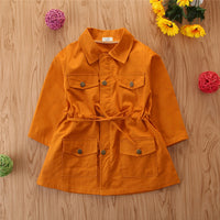 Load image into Gallery viewer, Baby Kid Girls Solid Color Ribbon Coats Wholesale 220402113
