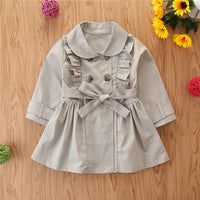 Load image into Gallery viewer, Baby Kid Girls Solid Color Ribbon Coats Wholesale 220402113
