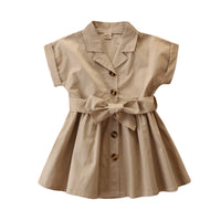 Load image into Gallery viewer, Kid Girls Polka dots Ribbon Print Rompers And Solid Color Dresses Wholesale 220402120
