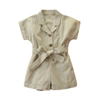 Load image into Gallery viewer, Kid Girls Polka dots Ribbon Print Rompers And Solid Color Dresses Wholesale 220402120
