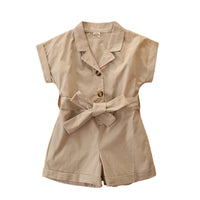 Load image into Gallery viewer, Kid Girls Polka dots Ribbon Print Rompers And Solid Color Dresses Wholesale 220402120
