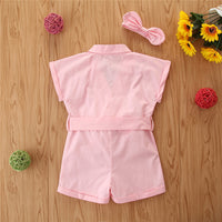 Load image into Gallery viewer, Kid Girls Polka dots Ribbon Print Rompers And Solid Color Dresses Wholesale 220402120
