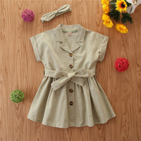 Load image into Gallery viewer, Kid Girls Polka dots Ribbon Print Rompers And Solid Color Dresses Wholesale 220402120
