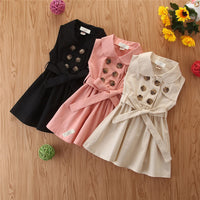 Load image into Gallery viewer, Baby Kid Girls Solid Color Ribbon Dresses Wholesale 220402147
