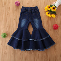 Load image into Gallery viewer, Baby Kid Girls Leopard print Tie Dye Ripped Pants Jeans Wholesale 220402165
