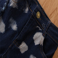 Load image into Gallery viewer, Baby Kid Girls Leopard print Tie Dye Ripped Pants Jeans Wholesale 220402165

