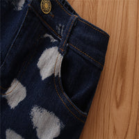 Load image into Gallery viewer, Baby Kid Girls Leopard print Tie Dye Ripped Pants Jeans Wholesale 220402165
