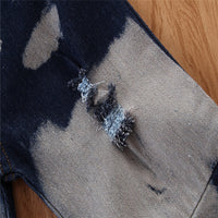 Load image into Gallery viewer, Baby Kid Girls Leopard print Tie Dye Ripped Pants Jeans Wholesale 220402165
