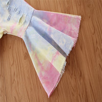 Load image into Gallery viewer, Baby Kid Girls Leopard print Tie Dye Ripped Pants Jeans Wholesale 220402165
