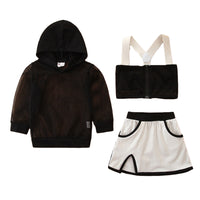 Load image into Gallery viewer, 3 Pieces Set Baby Kid Girls Solid Color Tops And Leopard Camo Love heart Print Tank Tops And Pants Shorts Wholesale 220402168
