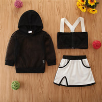 Load image into Gallery viewer, 3 Pieces Set Baby Kid Girls Solid Color Tops And Leopard Camo Love heart Print Tank Tops And Pants Shorts Wholesale 220402168
