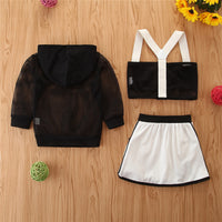 Load image into Gallery viewer, 3 Pieces Set Baby Kid Girls Solid Color Tops And Leopard Camo Love heart Print Tank Tops And Pants Shorts Wholesale 220402168
