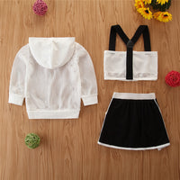 Load image into Gallery viewer, 3 Pieces Set Baby Kid Girls Solid Color Tops And Leopard Camo Love heart Print Tank Tops And Pants Shorts Wholesale 220402168
