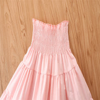 Load image into Gallery viewer, 3 Pieces Set Baby Kid Girls Solid Color Tops And Skirts And Bow Headwear Wholesale 220402174
